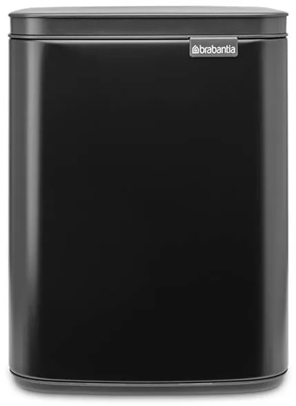 Brabantia Cos de gunoi cu actionare manuala, negru, inox, 7 l, Bo Waste Bin, - 8710755222900