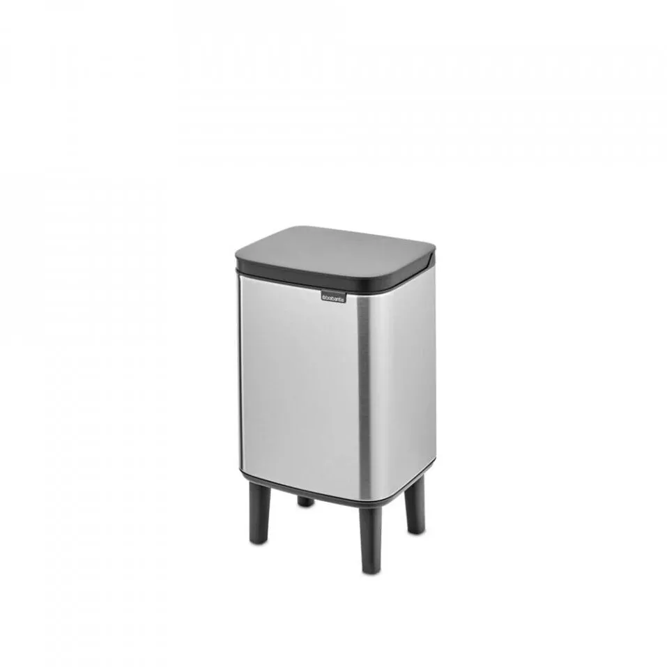 Brabantia Cos de gunoi Bo Small Hi 4L, otel mat, rezistent la amprenta 1006642