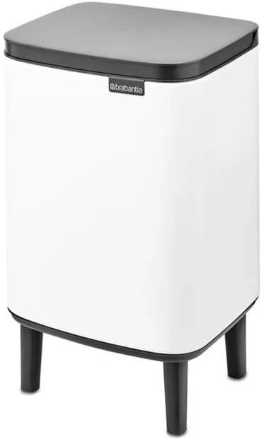 Brabantia Cos de gunoi cu actionare manuala, alb, inox, 7 l, Bo Waste Bin Hi,-8710755227165