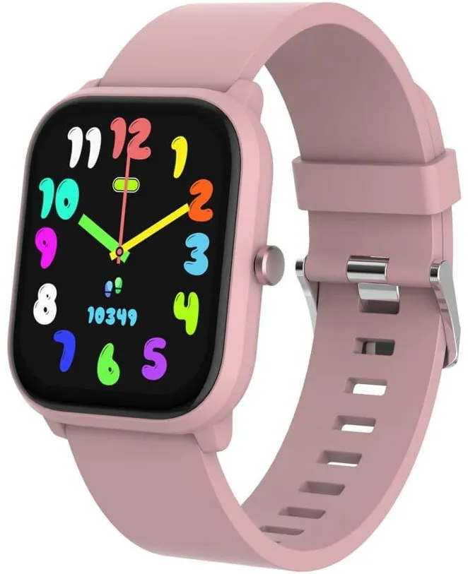Smartwatch DENVER SWK-120RO pentru copii, cu functie de apel Bluetooth si monitorizare ritm cardiac, roz