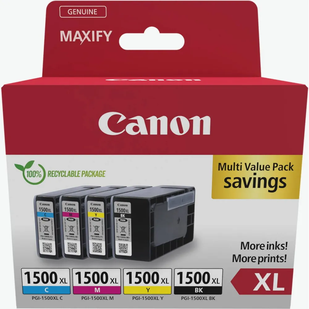 Cartus Imprimanta Canon PGI-1500MULTI, Black/Cyan/Magenta/Yellow