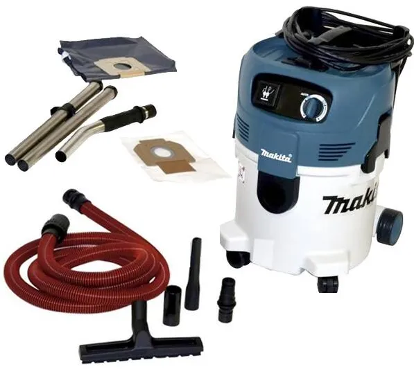 Makita VC3012L - Aspirator umed-uscat, 1200 W, 250 mbar, 30 l, comutator curatare filtru