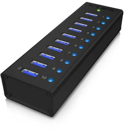 Docking Station Icy Box IB-AC6110 10-Port USB 3.0 Hub