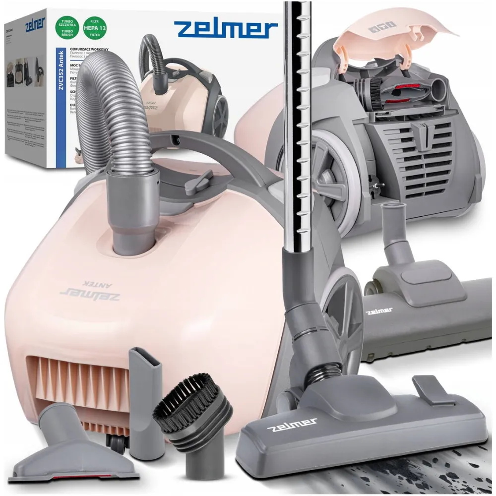 Aspirator ZELMER ZVC352 Antek, bej, cu automata de retractare a cablului si tub telescopic