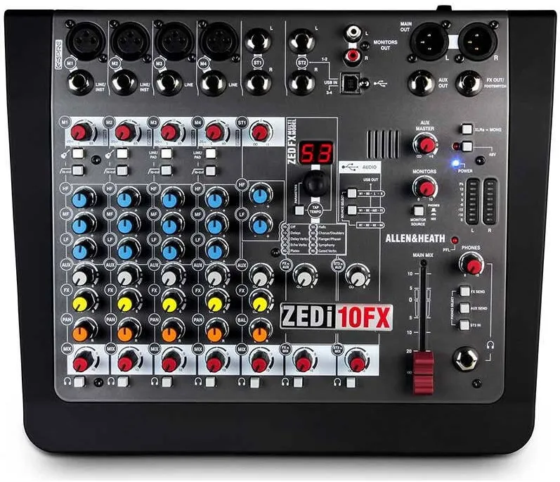 Allen & Heath Mixer Audio Pasiv - Allen & Heath ZEDi-10FX