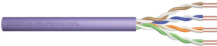 Accesoriu Retea Assmann DIGITUS Twisted Pair Installation Cable UTP, CAT 6, Color violet 305M