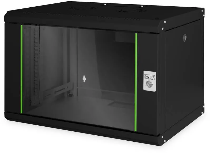 Rack Digitus 7U wall mounting cabinet, Unique 420x600x450 mm, color black (RAL 9005)