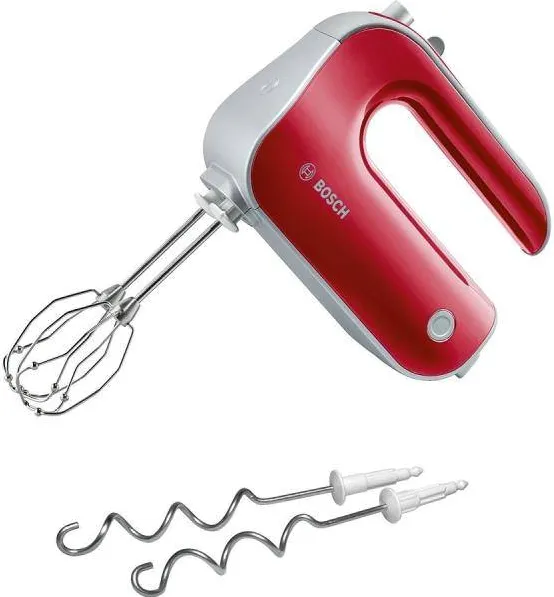 Mixer de mana Bosch MFQ40303, 500 W, 5 viteze + turbo, rosu