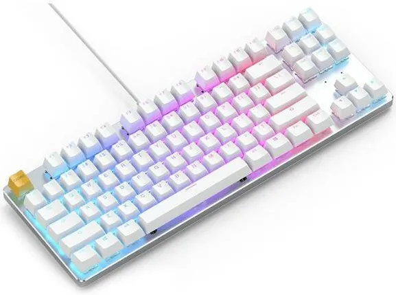 Tastatura Glorious Gaming PC Gaming Race GMMK Compact White Ice Edition Gateron Brown Mecanica
