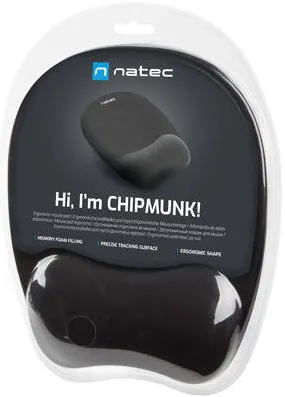 Mouse pad Natec with foam filling CHIPMUNK black