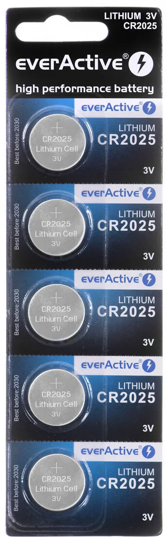 everActive Baterie Lithium mini CR2025 - blister 5 pcs.