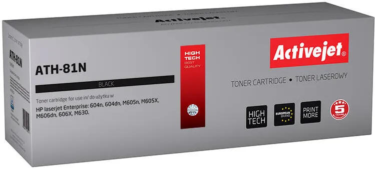 Toner imprimanta ACTIVEJET COMPATIBIL ATH-81N for HP printer; HP 81A CF281A replacement; Supreme; 10500 pages; black
