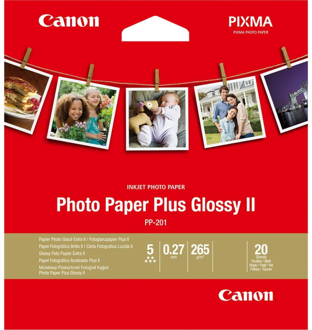 Hartie Foto Canon PP-201 8,9 x 8,9 cm 20 Sh. Photo Paper Plus Glossy II 265 g