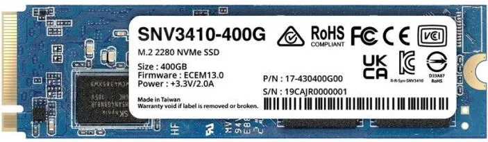 SSD Synology SNV3410 400GB PCI Express 3.0 x4 M.2 2280