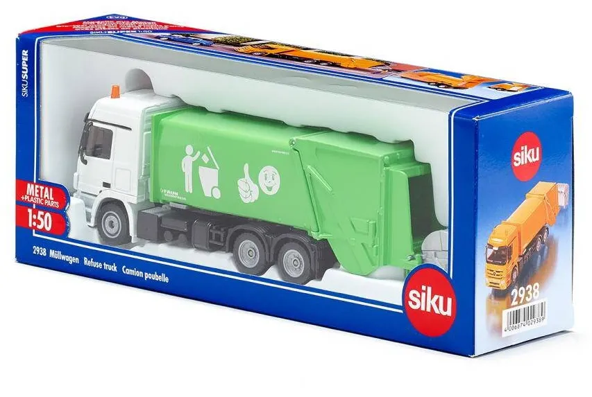 Masinuta Siku Garbage truck with garbage bin