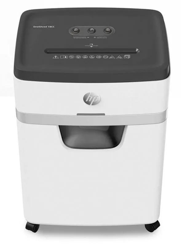 Distrugator Documente HP ONESHRED 18CC, cut-offs, P-4, 18 cards, 25l, light grey