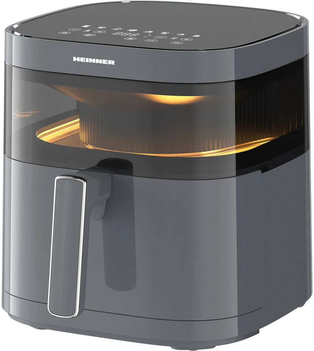 HEINNER Friteuza cu aer cald Heinner HAF-B6GRY17LG, 1700w, capacitate cos 5.7l, display digital, termostat reglabil 80-200 grade, Gri antracit