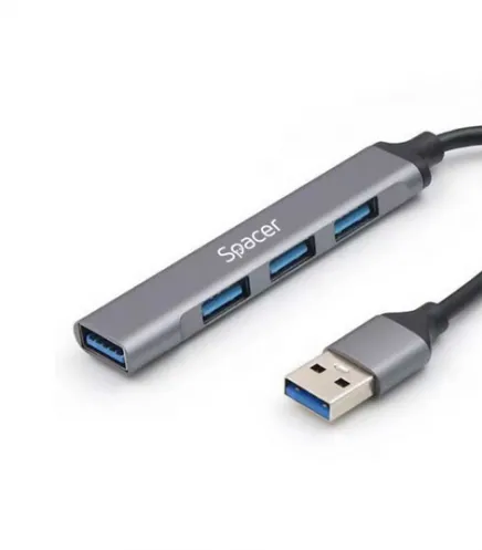 Hub USB Spacer extern USB 3.0, Negru
