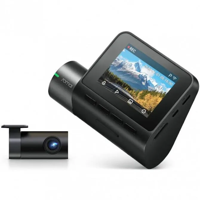 Camera Auto 70mai DVR Midrive A200 1080p, 60 FPS, IPS 2.0", 130 FOV, HDR, Night Owl Vision, G-Sensor, WiFi + Camera spate RC11 1080p, 25 FPS, 130 FOV
