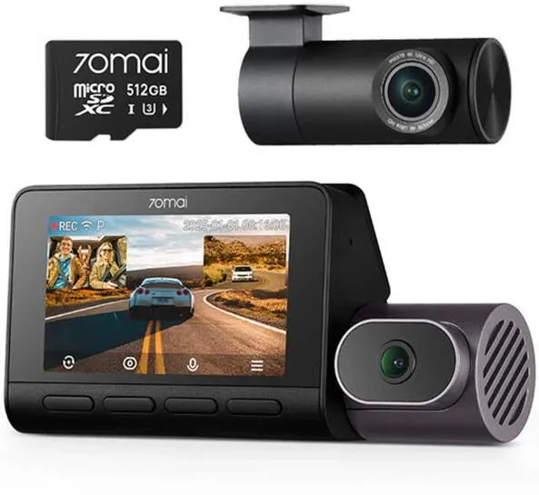 Camera Auto 70mai T800 4K + kamera tylna RC41 4K HDR + SD 512GB