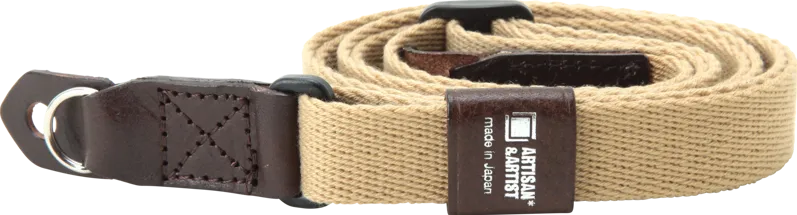 ARTISANARTIST Artisan  Artist  ACAM-100A  Slim  Soft Cloth Camera strap - Leica M/mirrorless (w/Ring) Beige