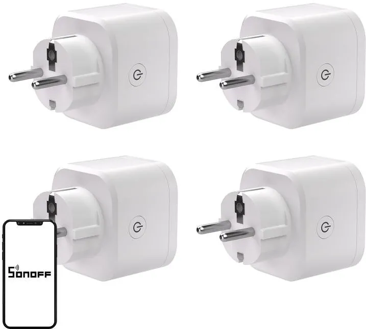 Sonoff S61s – priza externa compatibila cu Matter prin Wi-Fi, pachet de 4 bucati