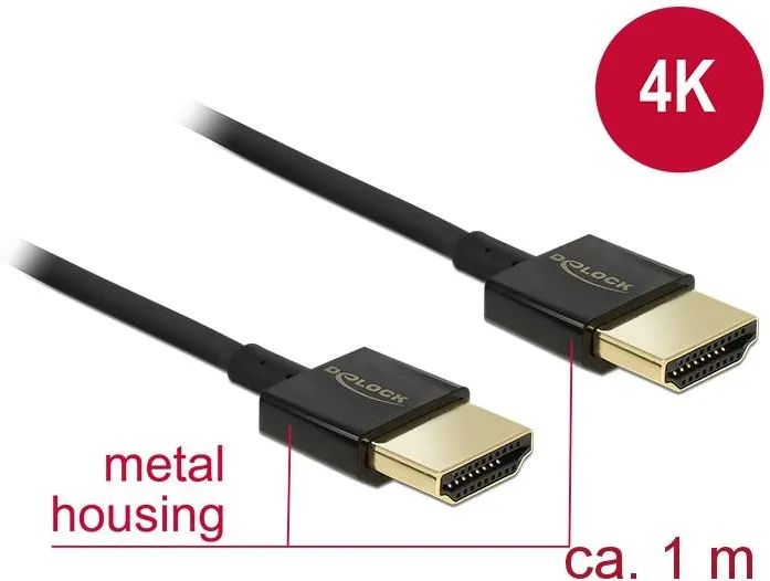 DELOCK Delock Cable High Speed HDMI with Ethernet - HDMI-A male > HDMI-A male 4K 1.5m