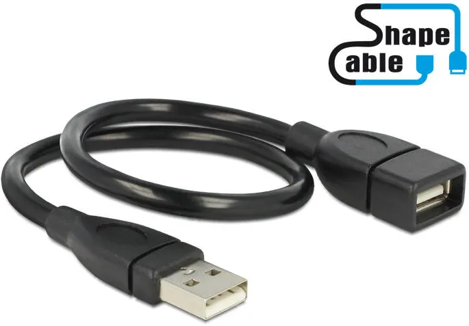 DELOCK 83498, ShapeCable - USB extension cable - USB to USB - 35 cm