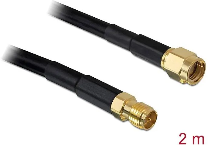 DELOCK 88430, antenna extension cable - 2 m - black