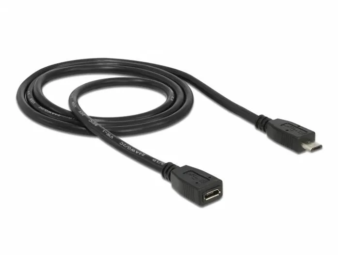 DELOCK 83248, USB extension cable - Micro-USB Type B to Micro-USB Type B - 1 m