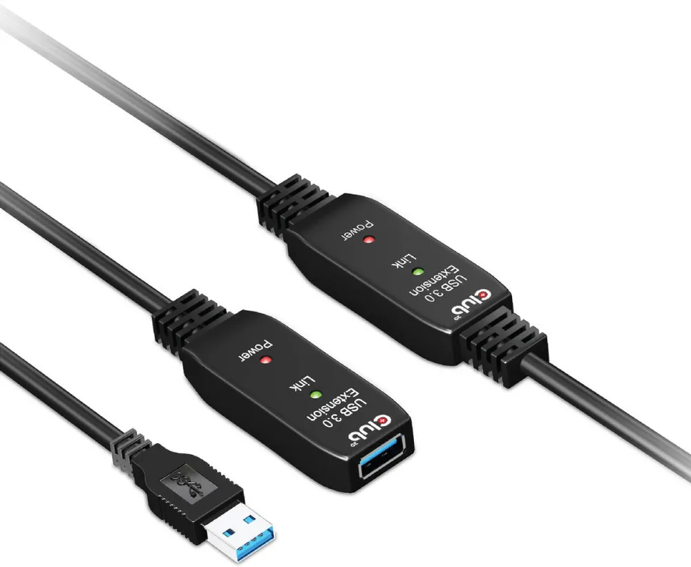 CLUB 3D Cablu Date USB 3.2 Gen1 Active Repeater Cable 10m / 32.8ft M/F 28AWG