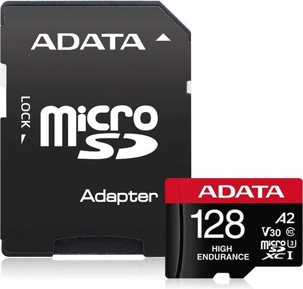 Card de Memorie ADATA Micro SDXC High Endurance Clasa 10 UHS-I 128GB + Adaptor