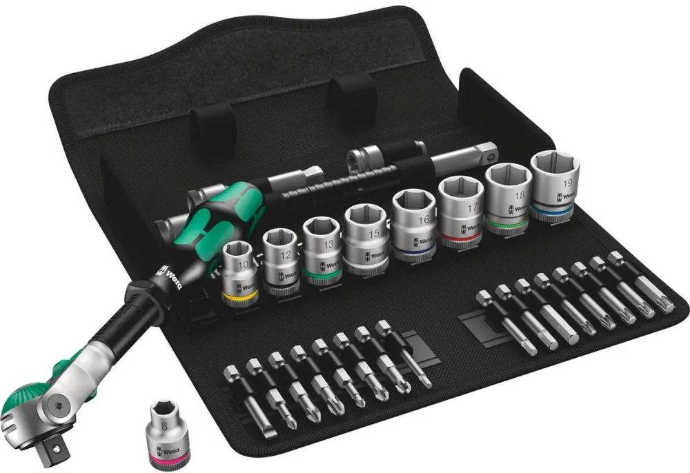 WERA Set de clichete 8100 SB 6 Zyklop Speed ​​3/8" Drive metric