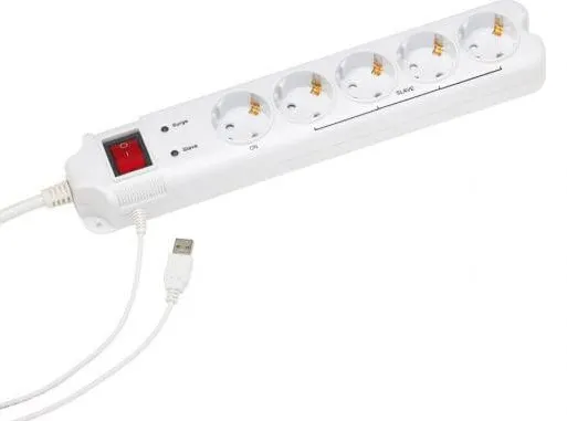 Prelungitor Gembird Master-Slave 5 Plug 1,8m Switch 201010013
