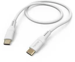 HAMA "Flexible" Charging Cable, USB-C - USB-C, 1.5 m, Silicone, white