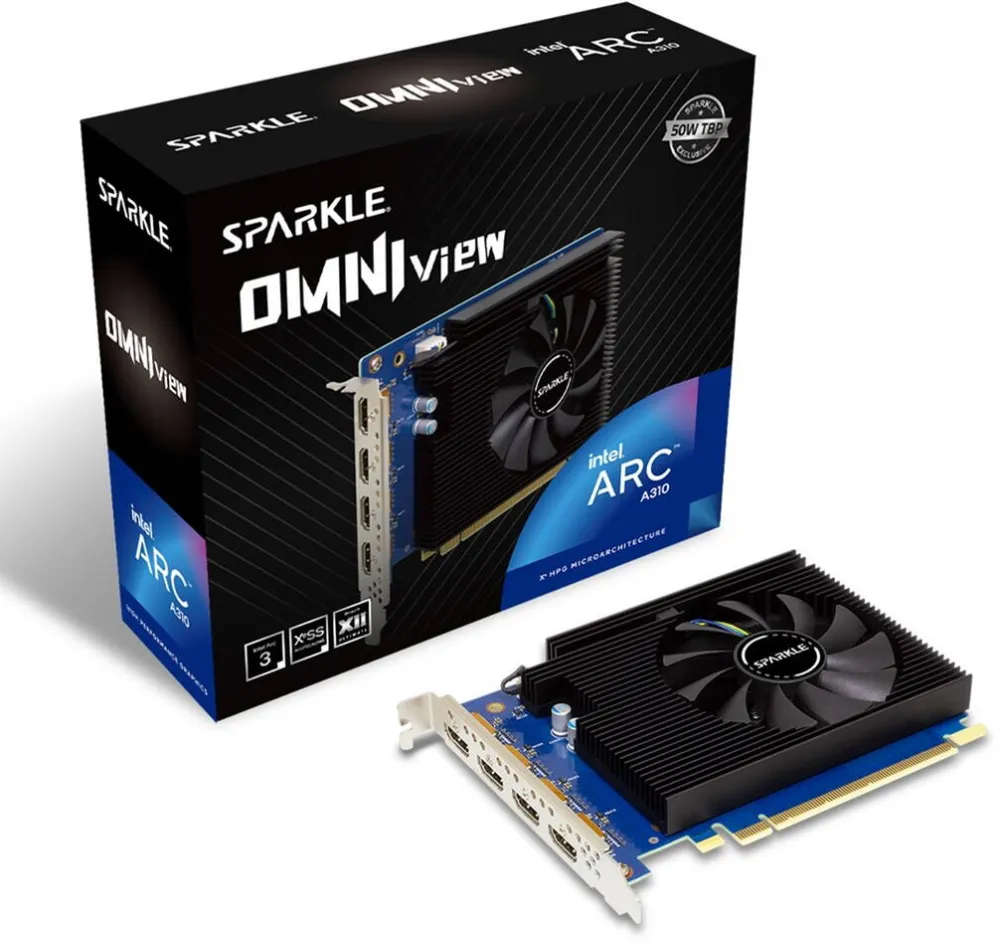 Placa Video SPARKLE Intel Arc A310 Omni View 4GB