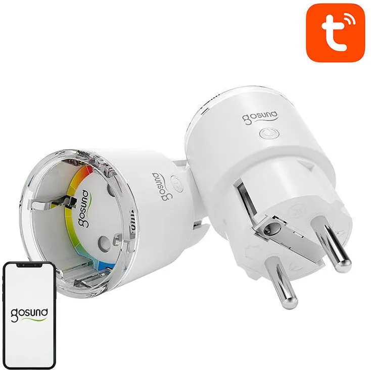 Gosund Inteligentne gniazdko WiFi EP2, 2 sztuki (dwupak) 10A Tuya