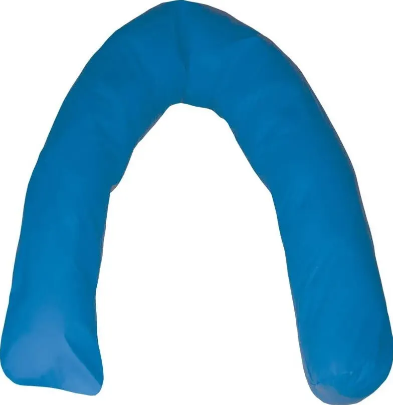 ASTON Bed positioning cushion U-crescent in silicone fibre Blue