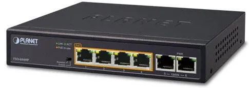 Switch Planet PLANET 4-Port 10/100TX 802.3at PoE + 2-Port 10/100TX   (60W)
