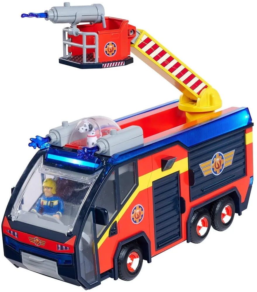 Simba Masina de pompieri Simba Fireman Sam Jupiter cu lumini, sunete si figurine
