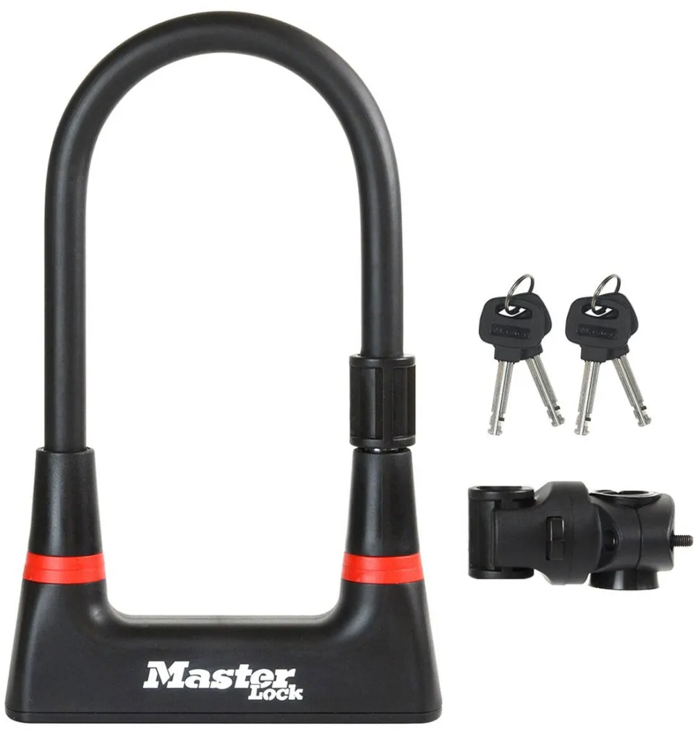 Master Lock Antifurt U-lock MasterLock din otel calit cu cheie 210 x 104 x 14 mm Negru