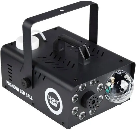 Light4Me LIGHT4ME Fog 600W LED Ball - smoke and fog machine with backlit smoke effect + disco ball