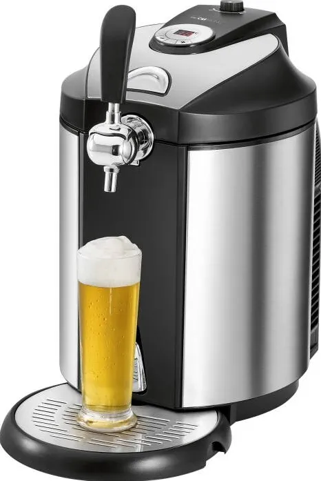 Clatronic Robinet de bere Clatronic BZ 3740, poate fi folosit cu butoi de 5L, negru/otel inoxidabil