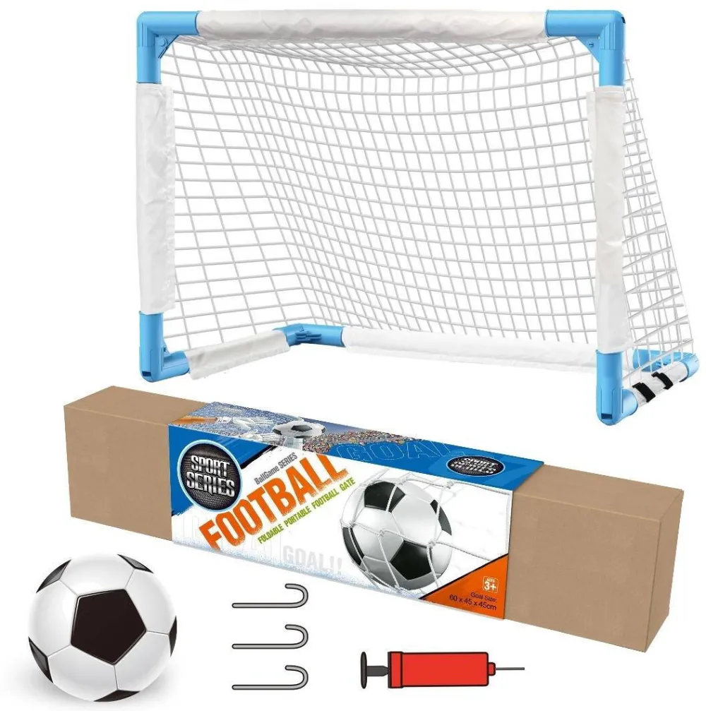 Jucarie creativa Madej Set poarta fotbal cu minge pompa si carlige Madej multicolor 62x10x0cm
