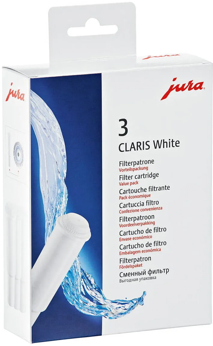 JURA Set 3 filtre de apa pentru espressor,, Jura, Claris White, Alb