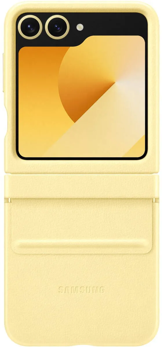 Samsung Husa de protectie Kindsuit (Leather) Case pentru Galaxy Flip6/Flip7 FE, Yellow