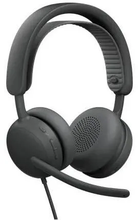 Casti Over-Head LOGITECH cu fir Zone Wired 2, microfon, USB-C, grafit, 1,9m
