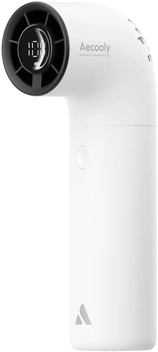 AECOOLY Ventilator portabil de mana Aero, alb, 4 viteze, 2000mAh, compact