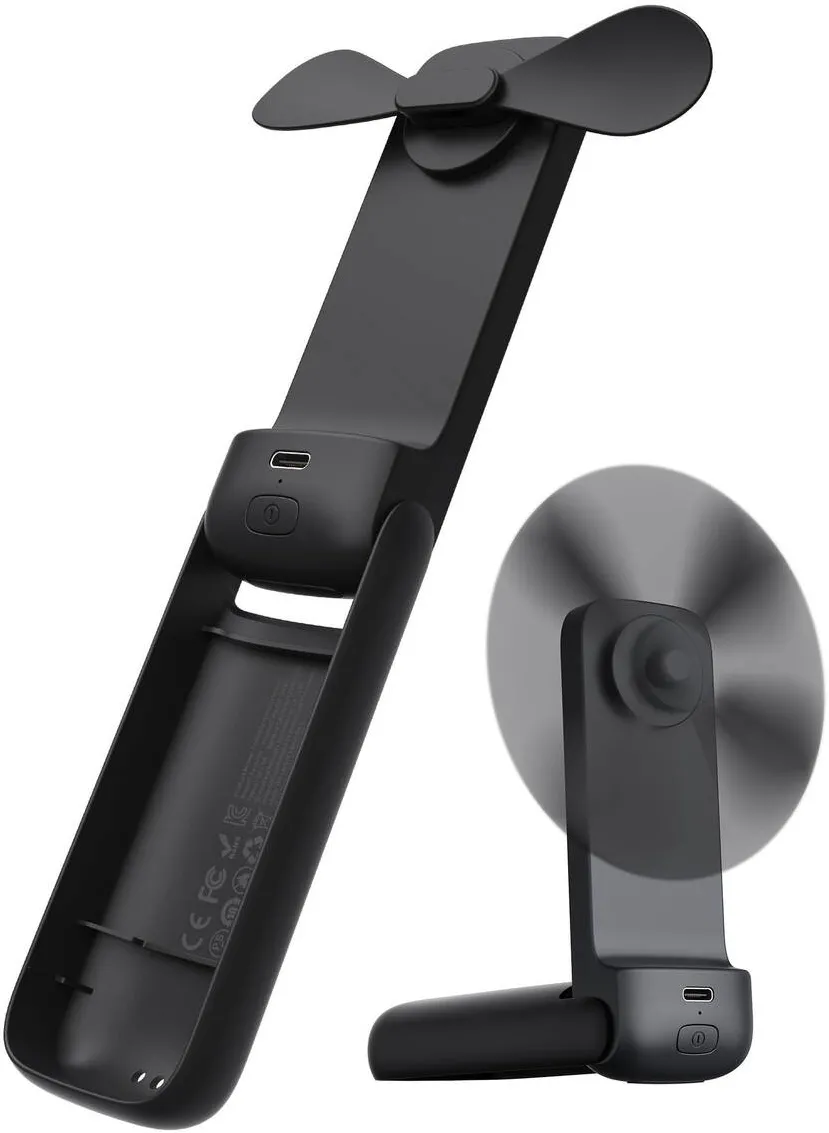 AECOOLY Ventilator portabil de mana Pocket 01 pliabil negru 2000mAh