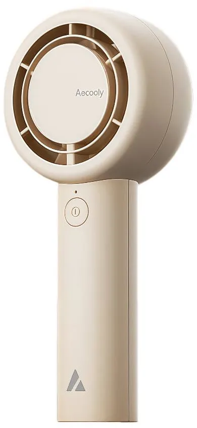 AECOOLY Ventilator portabil de mana Dual-Ring Clear Air Fan, acumulator 3000mAh, bej